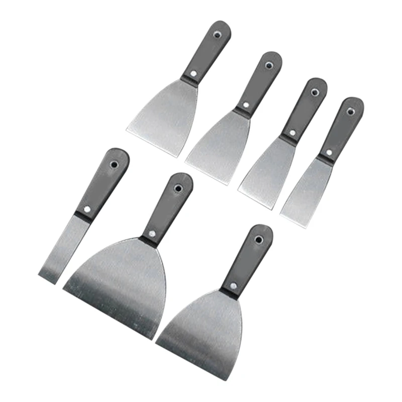 7PCS Drywall Tools, Knife Set Drywall Taping Knife Set Spackle Knife, Wallpaper Scraper Puttys Knives, Paint Remove