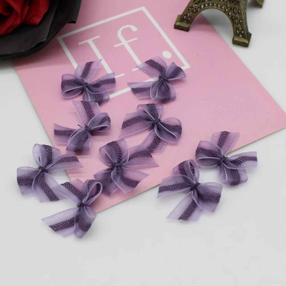 30 قطعة مزيج اللون شريط من الساتان الانحناء 25 مللي متر اليد القوس عقدة الأقواس الصغيرة للحرف عيد الميلاد اكسسوارات الديكور الطرف