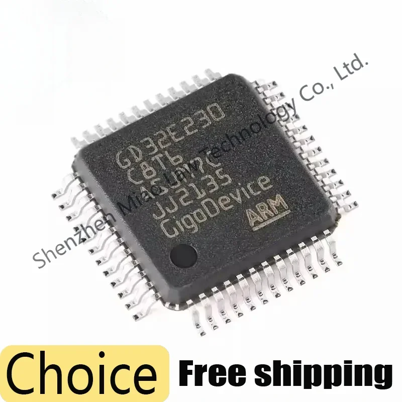 10pcs GD32E230C8T6 GD32E230 32E230C8T6 LQFP-48 LQFP48 ARM Cortex-M23 32-bit Microcontroller MCU IC Controller Chip New Original