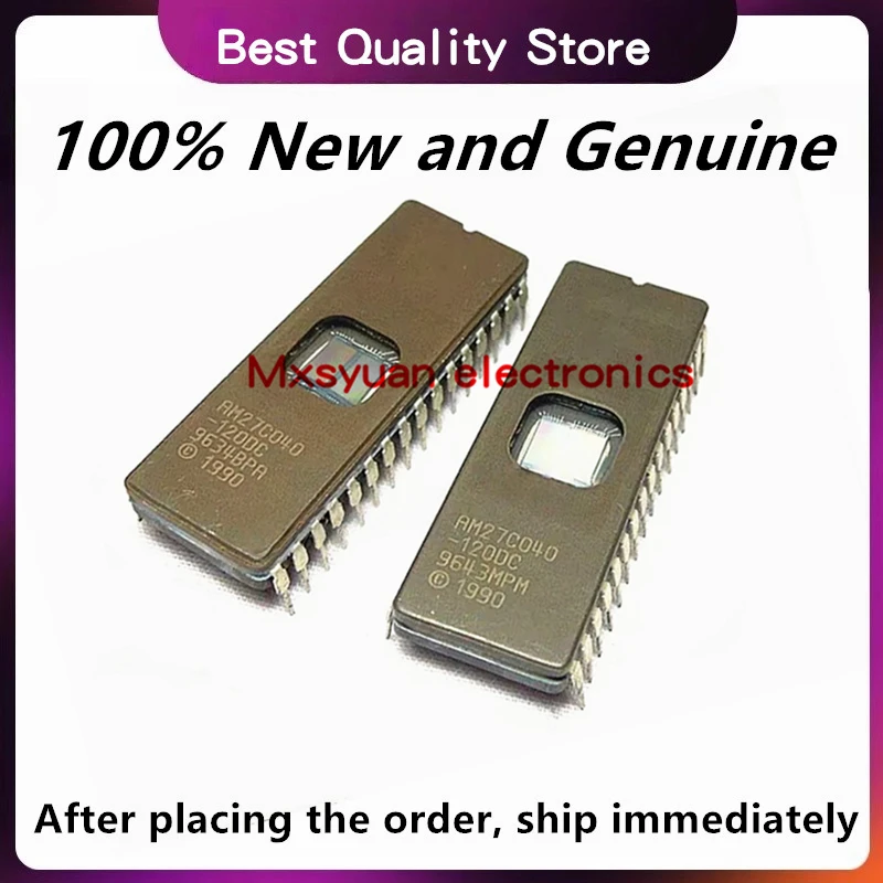 Mxsyuan 10PCS/LOT AM27C040-120DC AM27C040-90DC AM27C040 27C040 DIP-32 Ships Fast 100% New Spot Stock