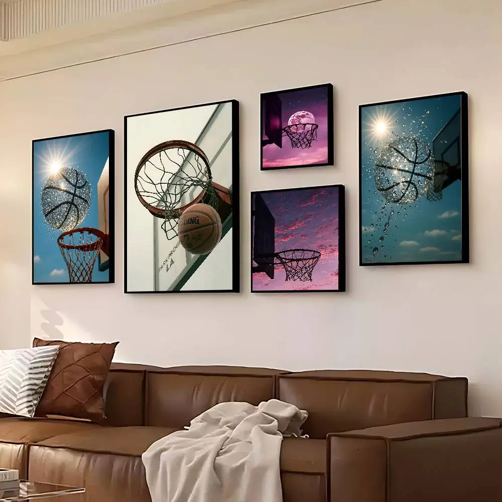 Basketball-Poster, Malerei, Wandkunst, Bild, Leinwanddrucke, Heimdekoration, Poster für Wohnzimmer, ohne Rahmen