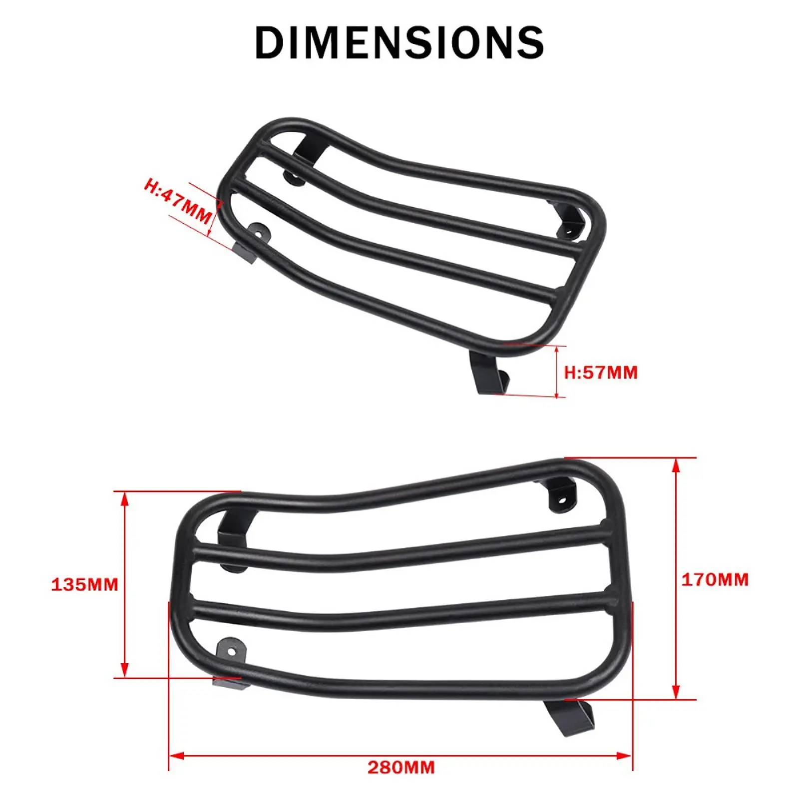 

Motorcycle Luggage Racks Luggage Holder Bracket Motorbikes Accessories Metal Direct Replaces for LX 150 S150 2017-2019