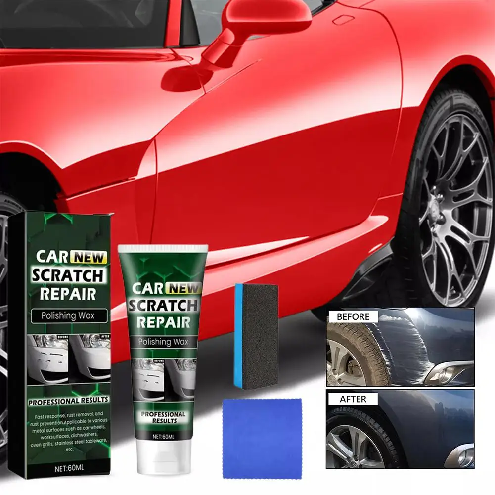 60ml NEW Car Scratch Remover Auto Paste Polishing Wax Kit Car Scratch Eraser Polishing Cream For Auto Paint Car Care Access D0L6