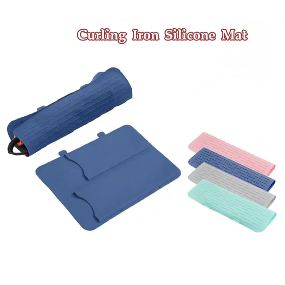 New Silicone Hair Curling Wand Cover Heat Insulation Anti-scald Curling Iron Insulation Mat Hair Curling Iron Storage Bag Travel