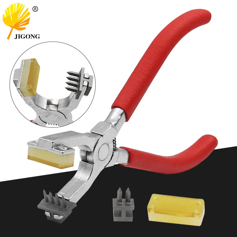 Leather Silent Chopper Punch Leather Goods Clamp Tool 2 Teeth 4 Teeth Punch Pressing Pliers 4mm Chopper
