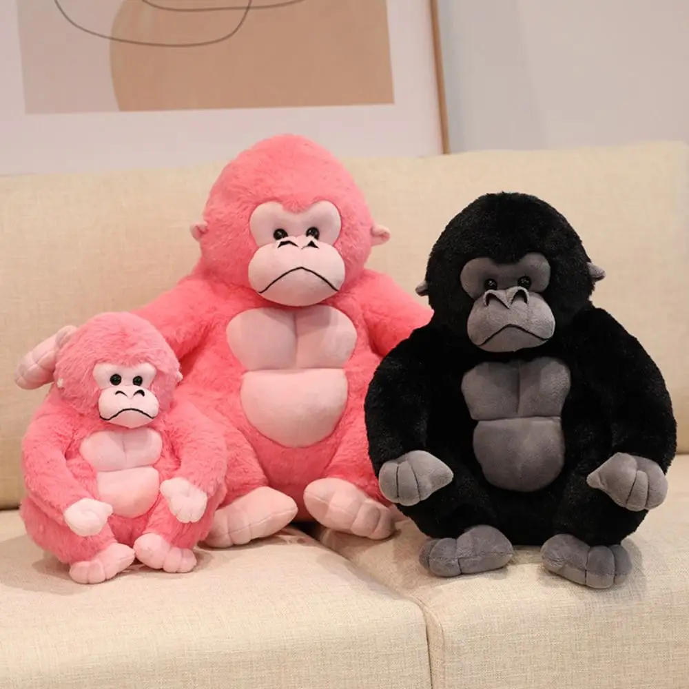 Chimpanzee Gorilla Plush Toy Stuffed Animal Pillow Toys Orangutan Stuffed Doll Simulation Soft Monkey Plush Doll Children