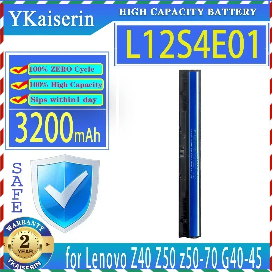 YKaiserin 3200mAh Replacement Battery for Lenovo Z40 Z50 z50-70 G40-45 G50-30 G50-70 G50-75 G50-80 G400S G500S L12M4E01