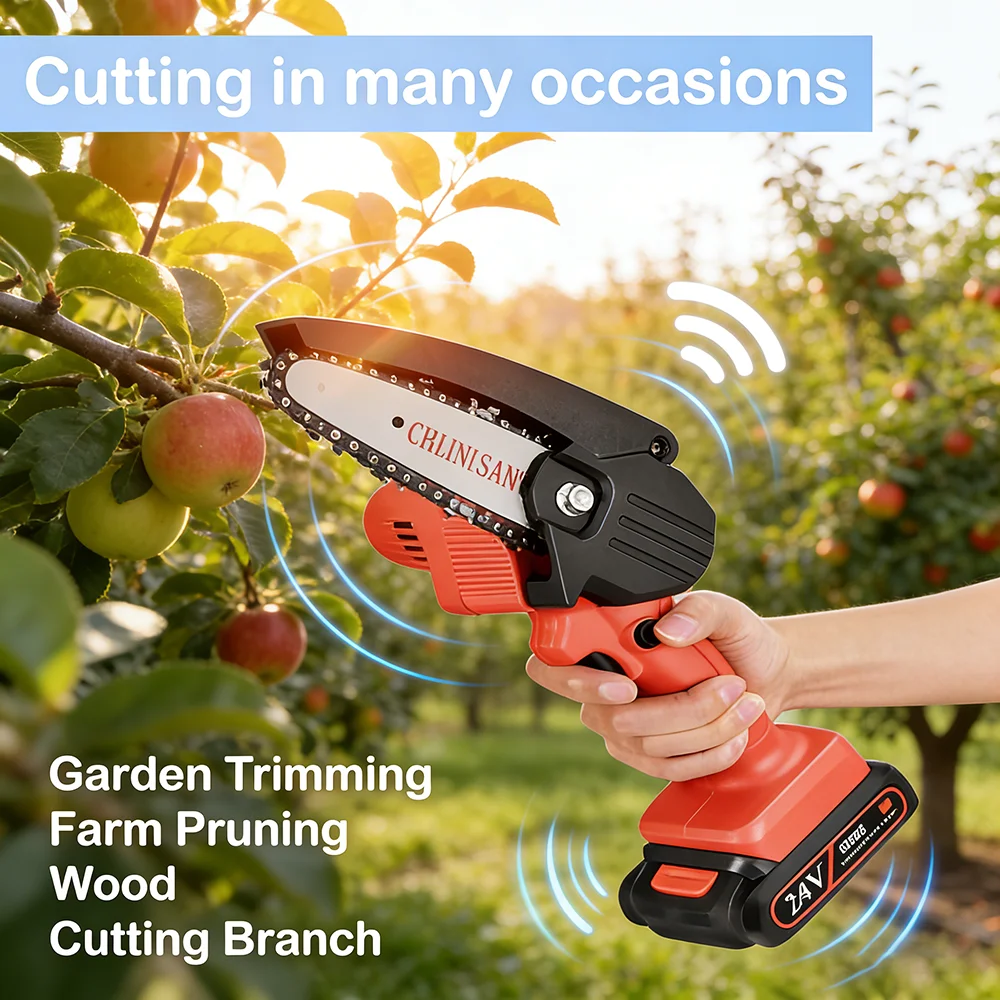 Mini Electric Saw 4 Inch With Battery Indicator Rechargeable Portable Woodworking Garden Tools For Izumi Tomo 24V Battery