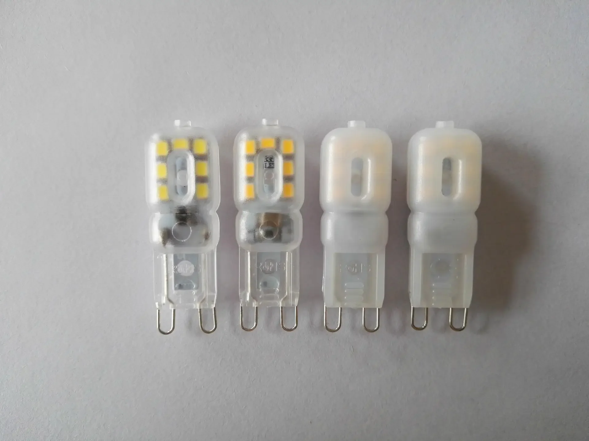 

2025 1000pcs Factory spot supply g9 led 14 high lighting 2835 crystal corn lamp 220V 3W 18*48MM