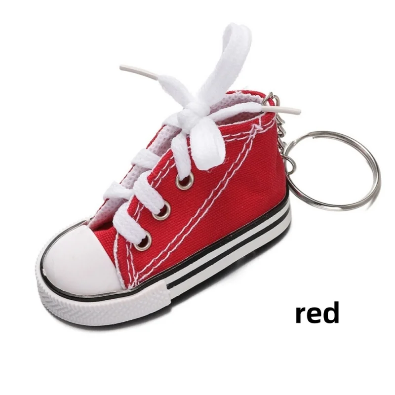 2 Stücke Neuheit 3 Zoll Sneaker Schlüsselanhänger Motorrad Fahrrad Leinwand Form Schuh, Tennisschuh Schlüsselanhänger Motorrad Stativ Schuhüberzüge – Detail 8