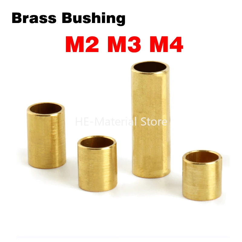 10/20Pcs Length 3-20mm Brass Bushing Hollow Brass Tube Bearing Through Isolation Column Washer Gasket M2 M3 M4