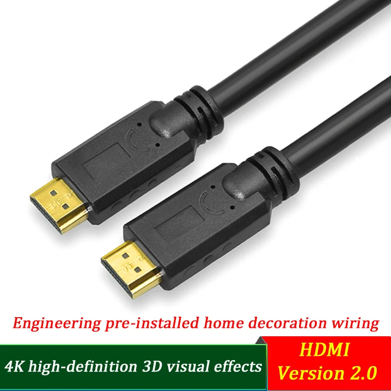 

HDMI 2.0 Cable 4K@60Hz 18Gbps High Speed Braided Gold Plated for TV PC Projector PS5 Xbox Monitor CCTV Industrial