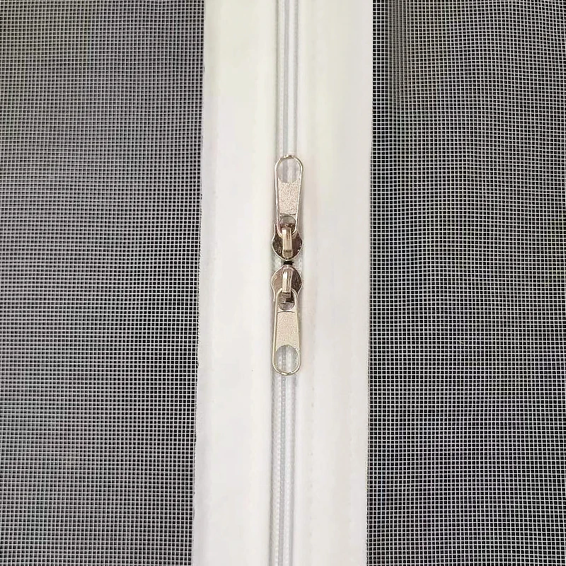 White, Multi-Size Zipper Window Mesh Self Adhesive Zipper, Mosquito Nets For Windows Anti-Mosquito Door Curtain Mesh