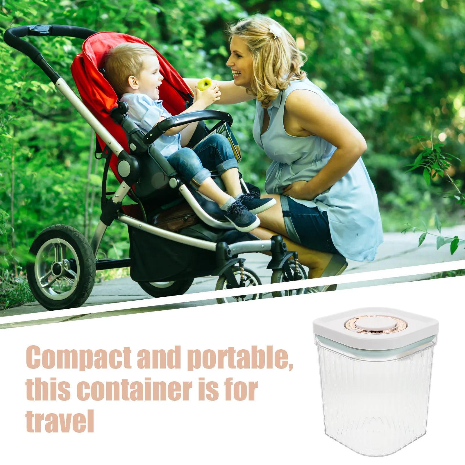 Large Capacity Milk Powder Box Square Press-to-Open Plastic Airtight Food Storage Container Travel Formula Dispenser Snack Candy