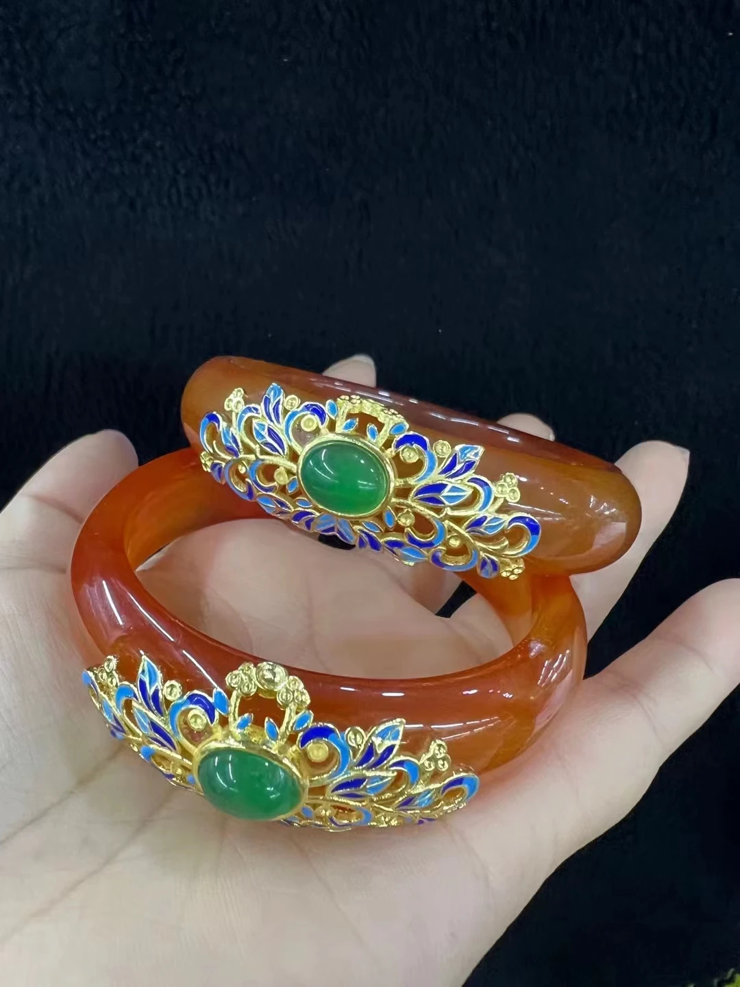 Newest Chinese style A Grade Boutiqueagate Handring Bracelet Original Ecological Jade Ice Seed Bangles Fine Jewelry