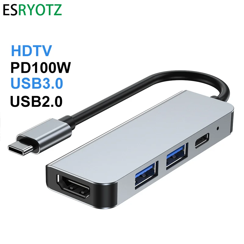 

4 в 1, адаптер USB Type-c на HDMI, 3,0 Вт, 5 Гбит/с