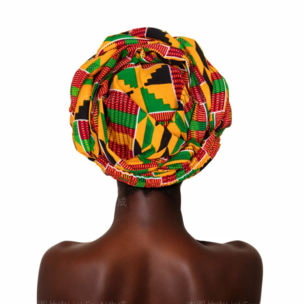 African Turban Head Scarf for Women Floral Hair Wrap Jersey Headwrap Beanie Cap Hat Bonnet Headbands Headwear wyn864