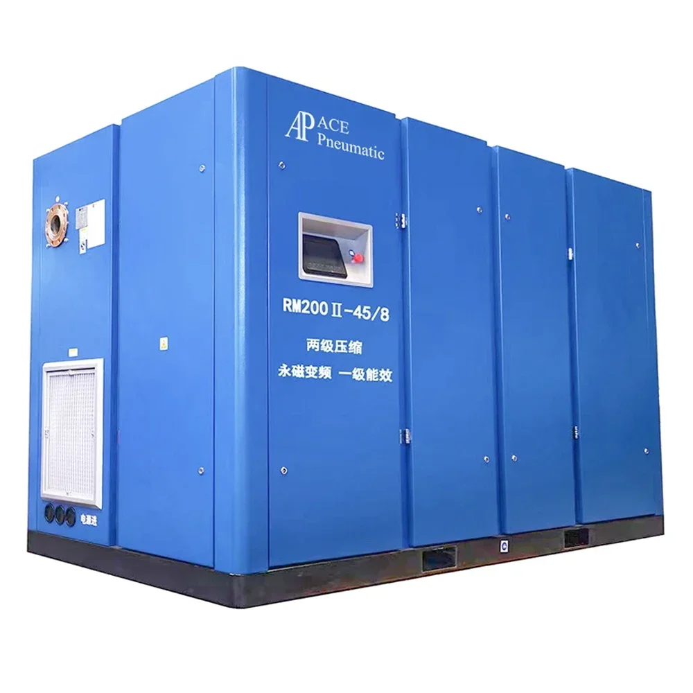 Two-stage twin-screw compressors 55kw 75kw 90kw 110kw 132kw 160kw 185kw 200kw Industrial two-stage screw compressors