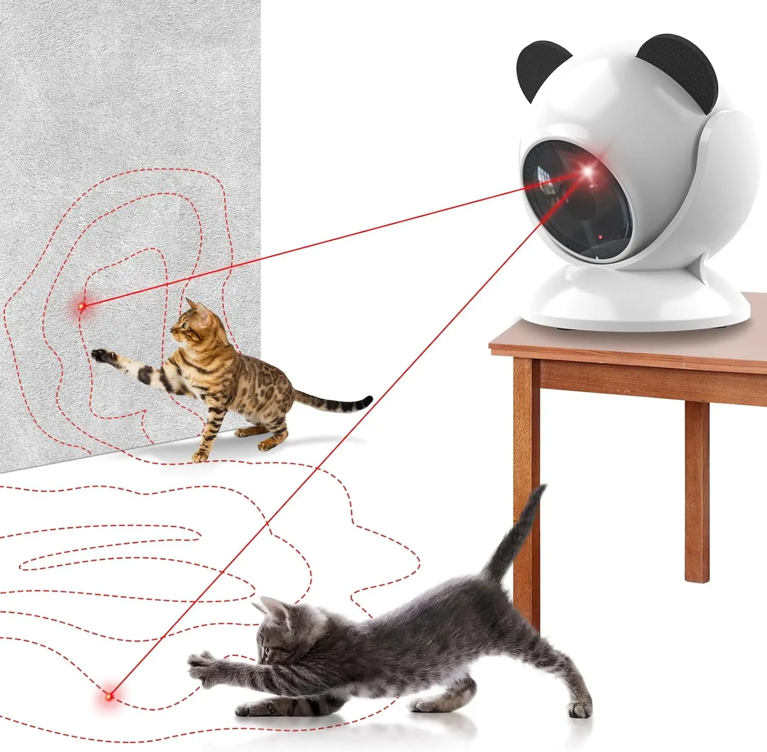 

Automatic Laser Cat Toy for Indoor Cats & Dogs, Interactive Pet Play to Relieve Boredom