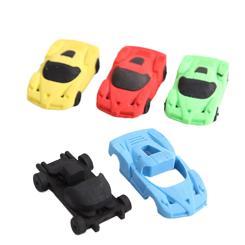 

8 Pcs Novelty Eraser Detachable Cartoon Car Shaped Kids Stationery Safe Creative Rubber School Supplies Gifts