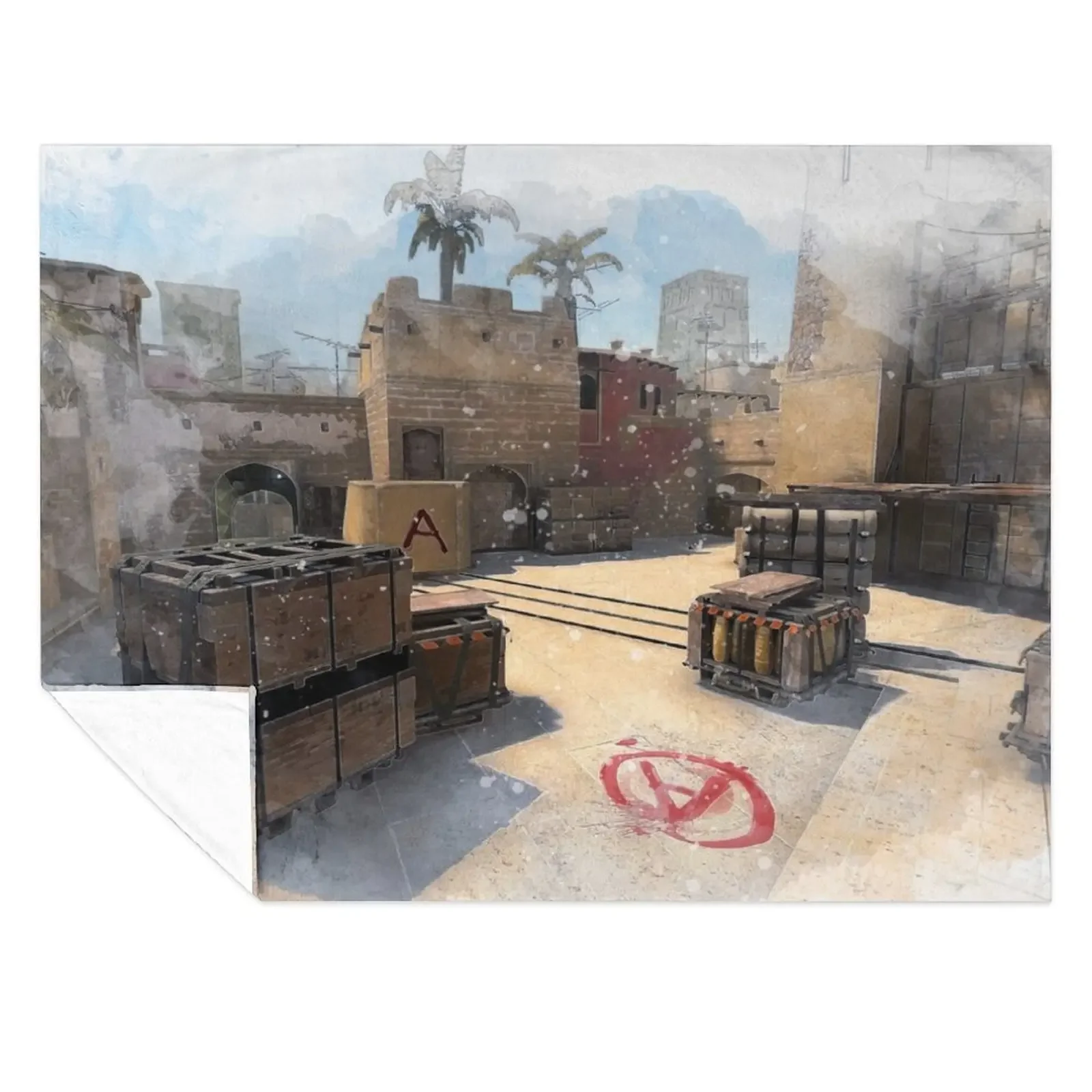 

Mirage CSGO Poster in Watercolour Poster Throw Blanket wednesday Personalized Gift For Baby Polar Blankets