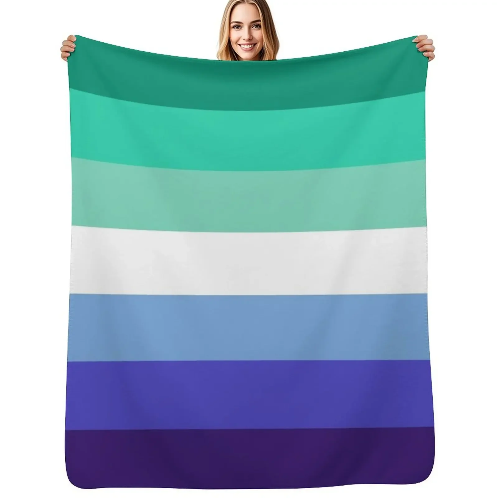 

MLM Gay Pride Flag Throw Blanket wednesday Tourist Decoratives Blanket