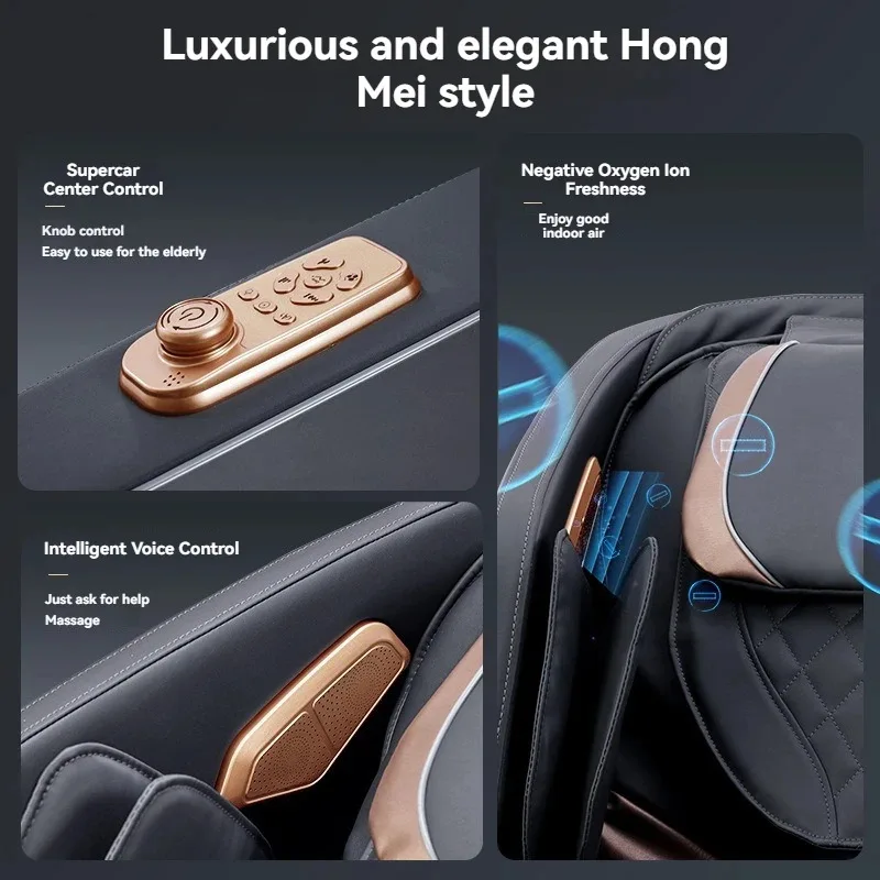 4D Smart Massage Chair Full Body Health Zero Gravity Sl-Track Shiatsu Massage Chair Recliner With Back Calf Heat, Body Scan