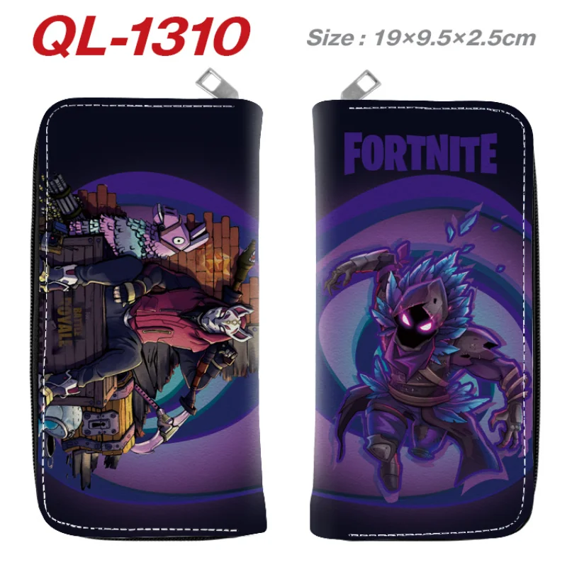 Portefeuilles multicouches en cuir PU Fortnite, dessin animé, Long portefeuille Cosplay, porte-monnaie de jeu, fermeture éclair Kawaii, pince à billets, cadeau d'anniversaire