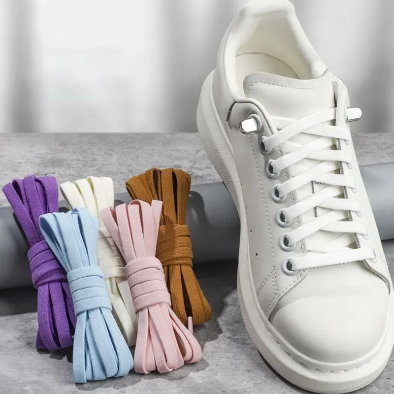 Cordones planos elásticos para zapatos zapatillas sin cordones para zapatos tenis Clips rápidos para cordones sin corbatas accesorios para zapatos para niños y adultos