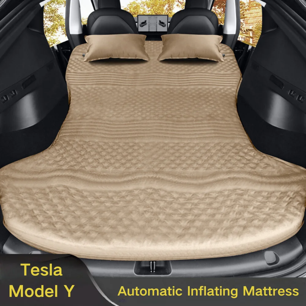 

Tesla Model Y Self-Inflating Travel Mattress, Inflatable Bed for Car, Camping and Trunk Folding