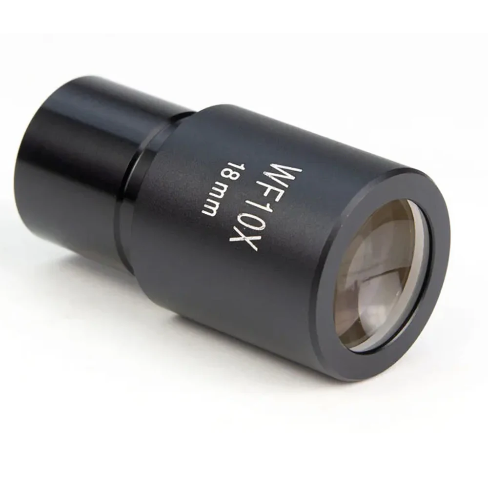 1pcs WF10X/18mm Wide Angle Biological Microscope Widefield Eyepiece Lens Compound 23.2mm Mounting Size With Cross Reticle