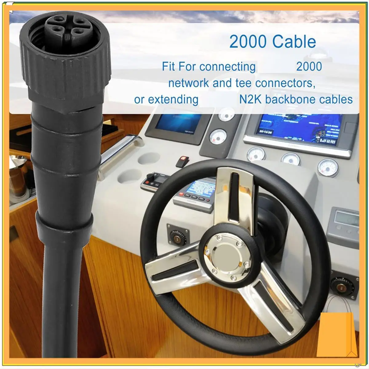 L52A-2X NMEA 2000 (N2K) Cavo di prolunga o caduta della spina dorsale da 2 metri per reti Lowrance Simrad B&G Navico con connettore a 5 pin