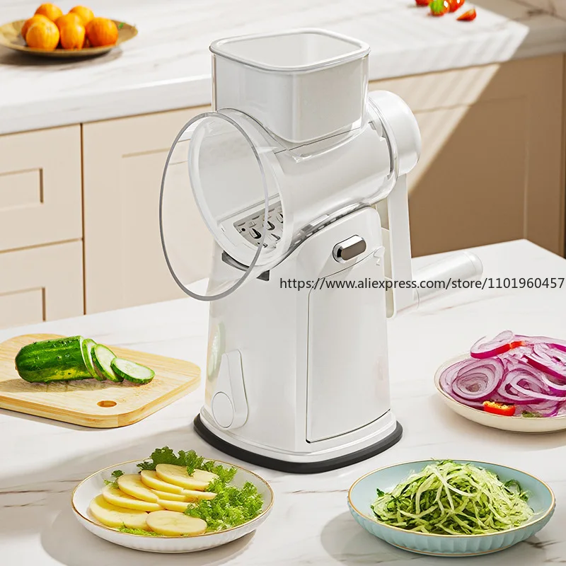 

Multi-Functional Kitchen Vegetable Cutter Hand-Cranked Roller Shredder Slicer Potato Grater Shredder for Home Use