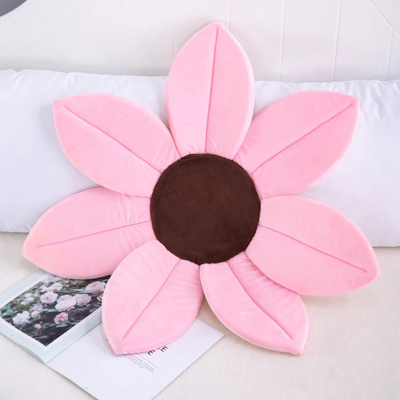 70cm Baby Blooming Bath Mat Flower Bathtub Newborn Foldable Four Petal Flower Shower Cushion Mat Baby Security Petal Seat Pad