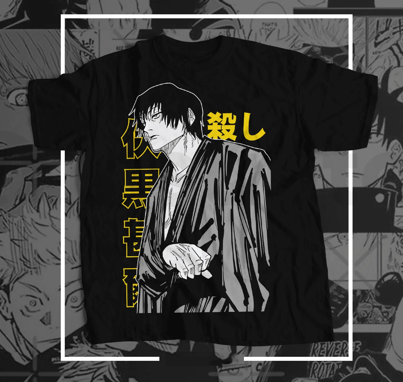 Camiseta de Manga japonesa para hombres y mujeres, camisa de Anime, Jujutsu Kaisen Toji Fushiguro