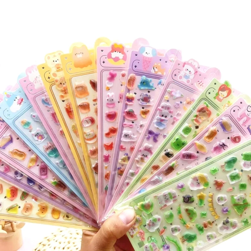 3D-Puffier-Aufkleberbögen, bezaubernde kleine Aufkleber für Kinder und Erwachsene, kleine Aufkleber X3UB – Detail 1