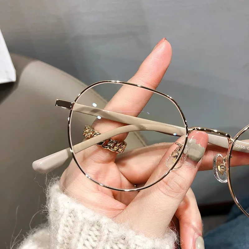 FG Retro Round Women Glasses Frame Fashion Brand Designer Clear Anti-Blu-Ray Eyewear Men Optical Unique Eyeglasses Frame