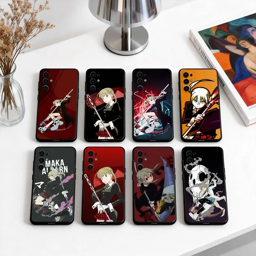 

Soul M-Maka A-Albarn E-Eater Phone Case For Samsung S25,S24,S21,S22,S23,S30,Ultra,S20,Plus,Fe,Soft Silicone Black Cover