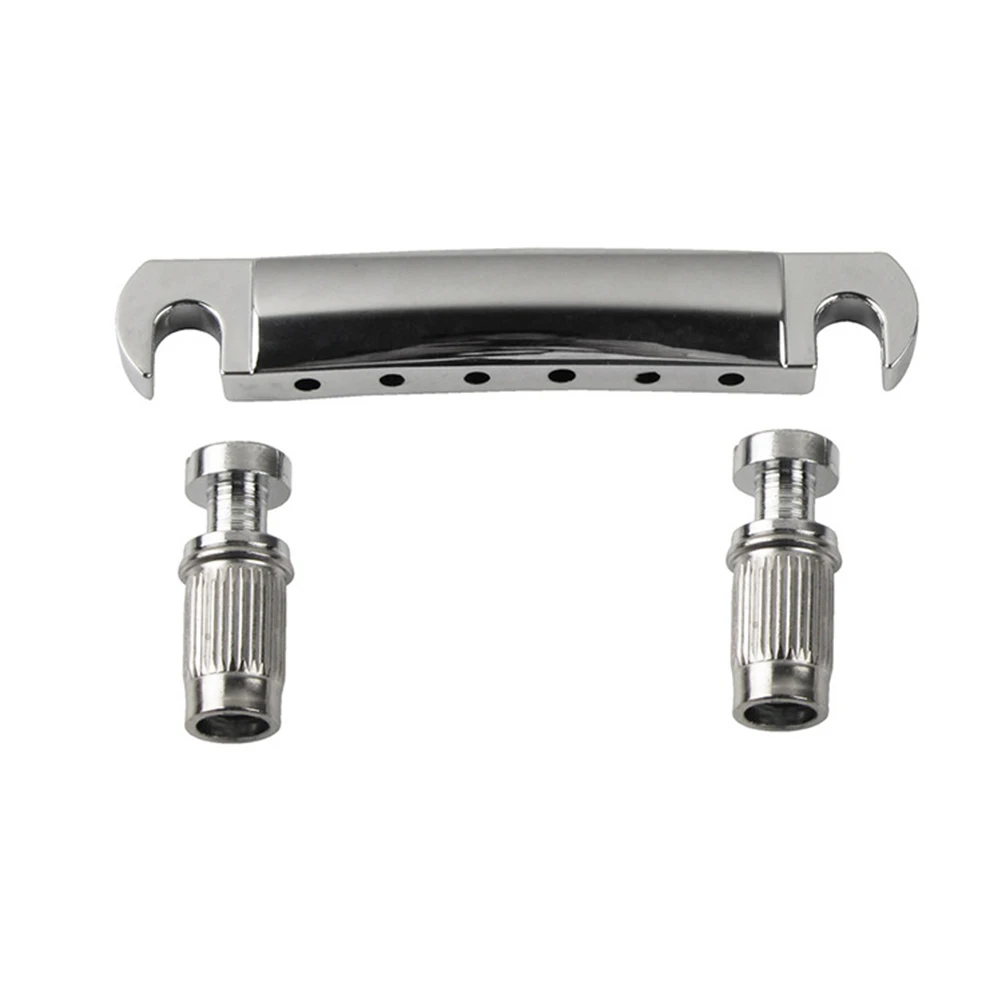 

1 set Electric Guitar Bridge Tailpiece 3 Matching Posts Zinc Alloy Style Wraparound Easy Clean DIY Upgrade Solid Body