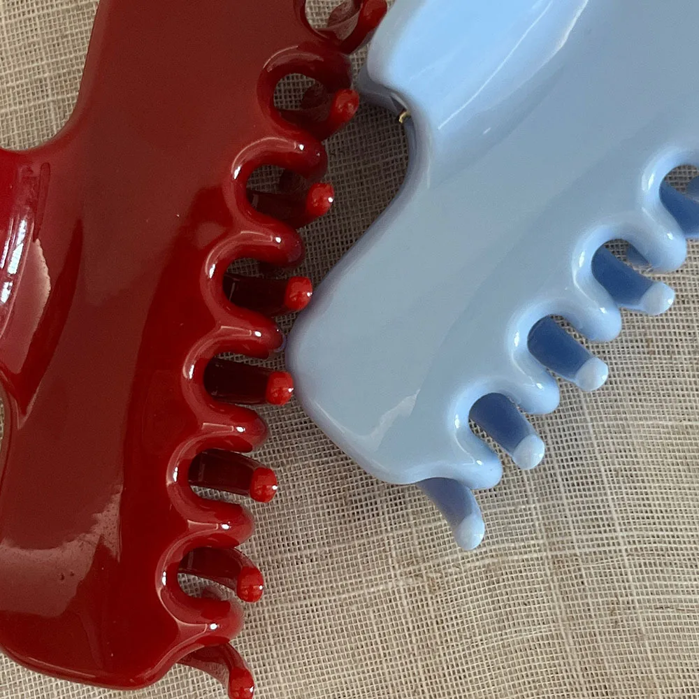 1 Stück Basic-Haarspange aus mehrfarbigem PC-Material, dicke Haarklammer im INS-Blogger-Stil, große Haarklammer für den Hinterkopf, tägliches Haar-Accessoire für Damen – Detail 7