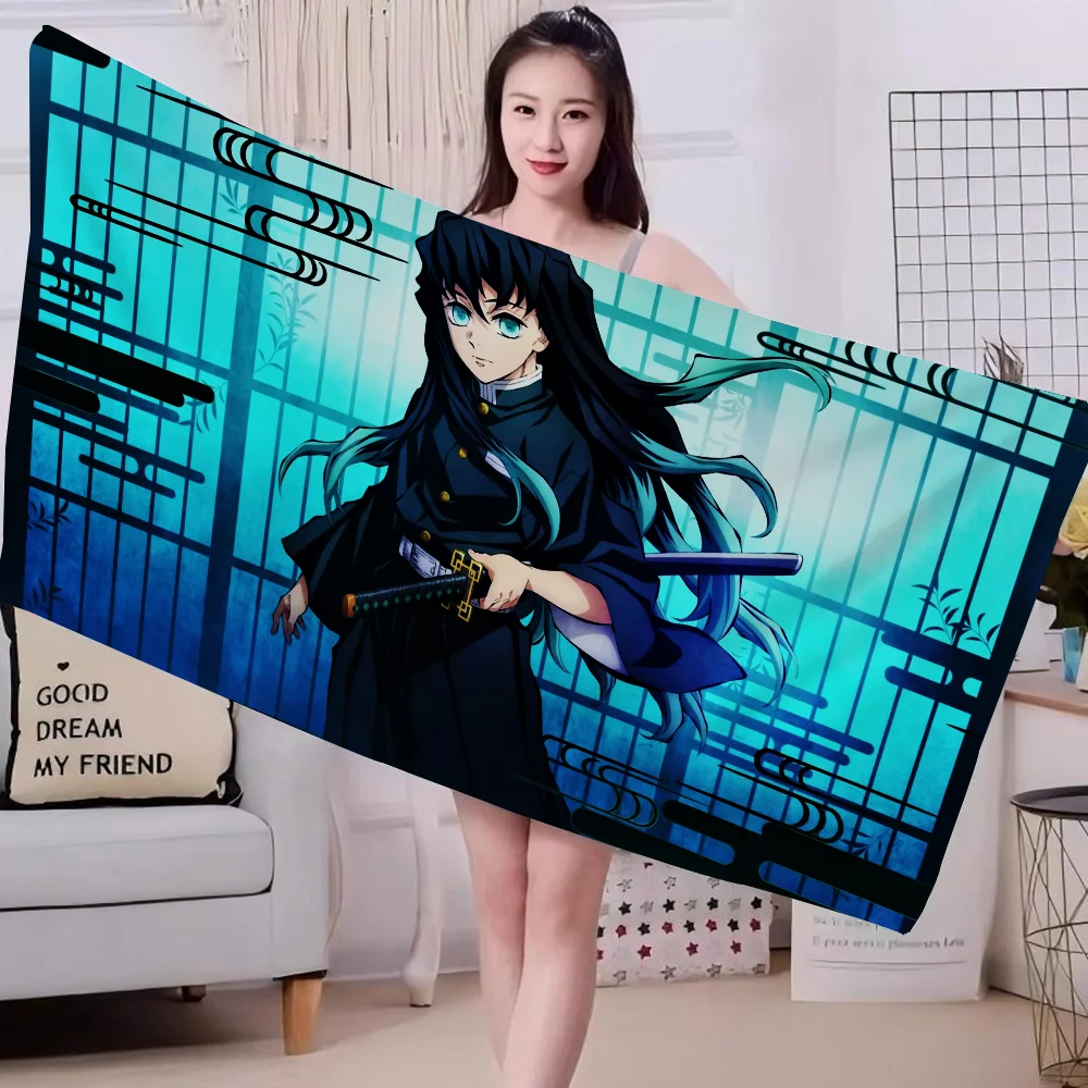 أنيمي Muichiro T-tokito كبير ستوكات مناشف الشاطئ منشفة سريعة الجافة الرمال مناشف الشاطئ بركة منشفة للسفر حمام سباحة اليوغا #1