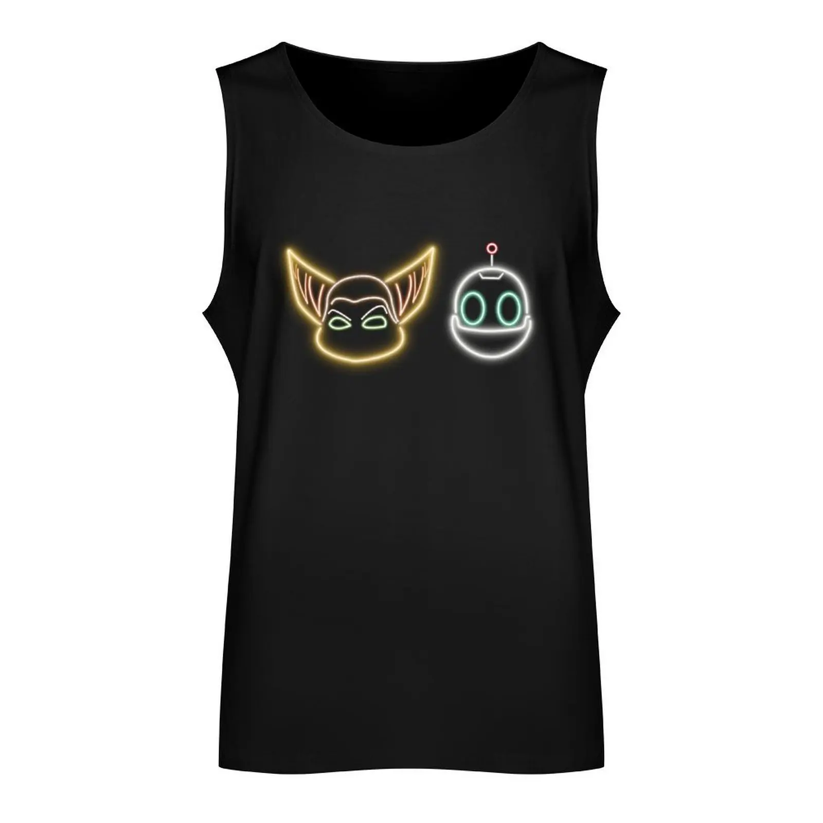 Ratchet and Clank Neon Sign Tank Top sleeveless jackets sleeveless shirt man men clothings