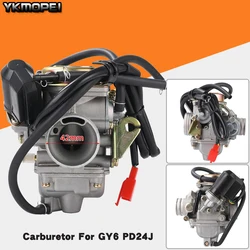 Motorcycle Carburetor Carb GY6 PD24J Fit For BAJA Scooter ATV Go Kart Scooter 125cc 150cc Etc PD24J Motorcycle Parts