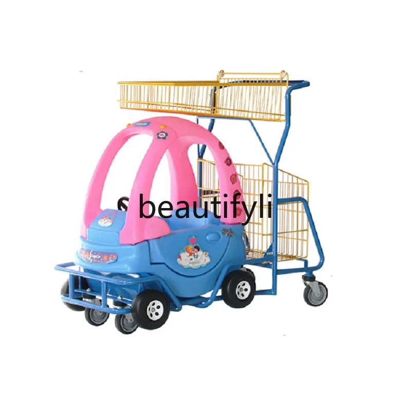 Hot-selling supermarket children's shopping cart Shopping mall children's fun cart Airport children's trolley