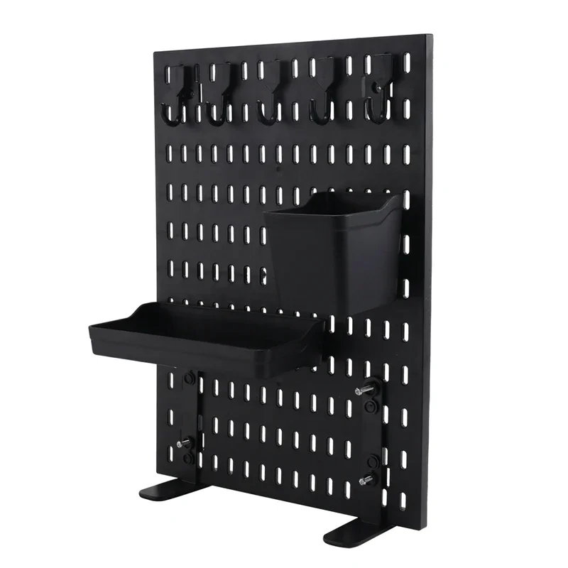 

X-T Clip-On Desk Organizer With Pegboards, Clip-On Desktop Storage Rack,Small Desk Extension Shelving Unit For Office Home