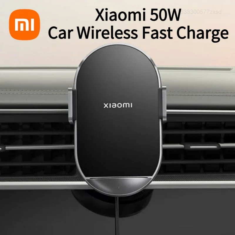 Xiaomi 50W Wireless Car Charger Set Smart Fast Quick Charging Support Power-Off and Inductive Expansion Phone Portable Holder