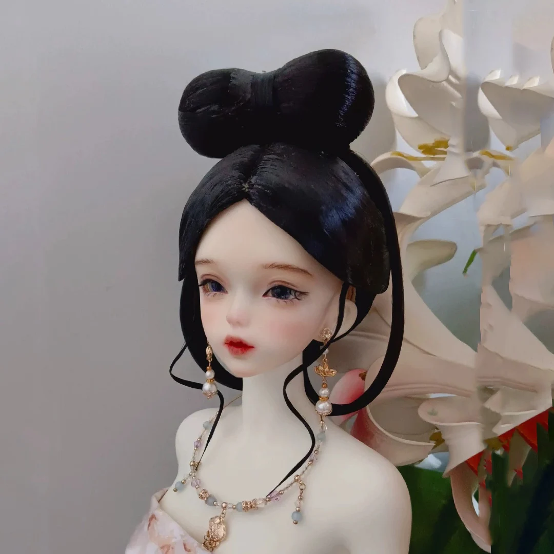

1/4 1/3 Scale BJD Doll Wigs Ancient Costume Hanfu Vintage Style Hair Fairy Wig For MSD SD13 Girl SSDF Uncle Accessories A1736