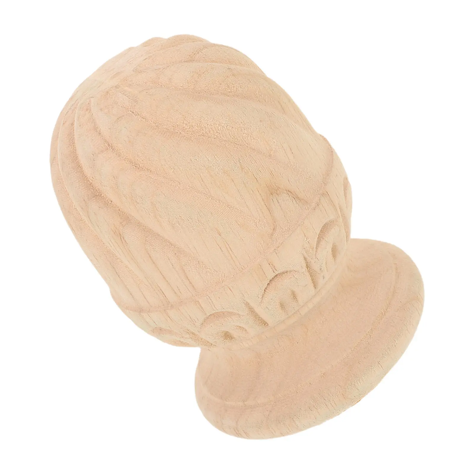 Remate decorativo de madera maciza sin acabar para escaleras, postes de barandilla tallados, manualidades DIY, decoración del hogar, remates para postes de cama