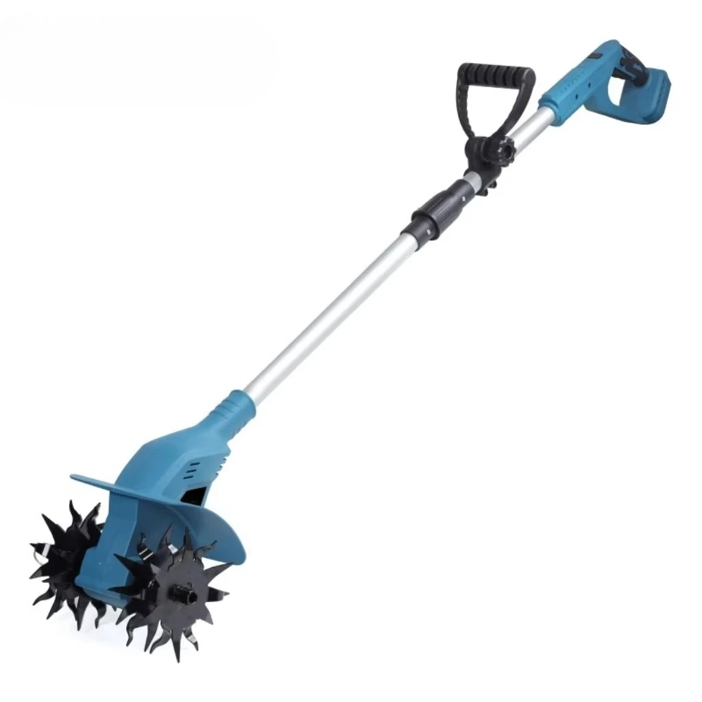 

New Rechargeable Lithium Battery Garden Cultivator Micro-Tiller Rotary Plow Soil Weeding Plowing Cordless Lawn Mower