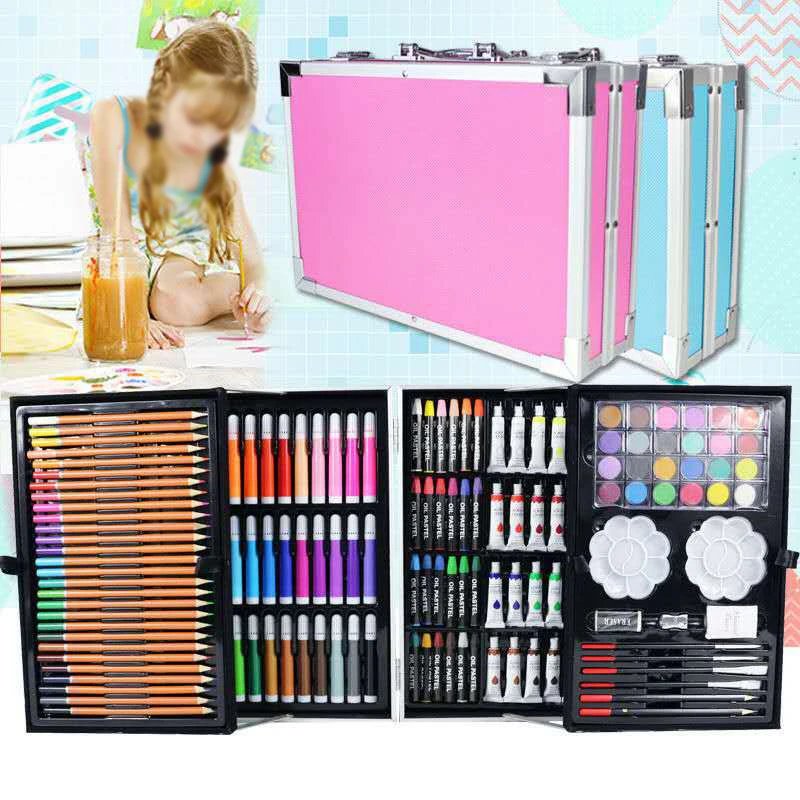 Pintura infantil Pen Gift Set, Aquarela Crayon, Cor chumbo, Pintura a óleo em bastão, Pintura do Ensino Fundamental, Ferramentas de arte, Completo